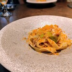 D'ORO HATSUDAI - Primo Piratto　手打ちパスタ　静岡県産桜海老とからすみのタリアテッレ