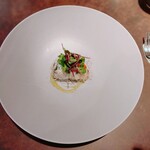 D'ORO HATSUDAI - Antipasto　前菜　鰤のカダイフ包み　いくらとマイクロハーブの香り　ズッキーニとミントのソース