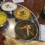 スルタン - サグプラウン(手前)、フィッシュカレー(奥)