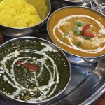 スルタン - サグパニール(手前)、フィッシュカレー(奥)