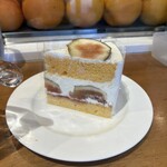 いたがき 本店 - 友人が頼んだイチヂクショートケーキ