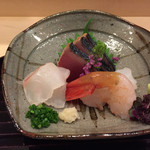 新ばし 笹田 - ぼたんえび ひらめ かつお