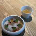 レスピラシオン - デザート　ももの葛餅