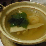 割烹旅館 湯の花荘 - 2014.10)マツタケの香りがいい土瓶蒸し