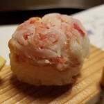 月亭 - 蟹にぎり。