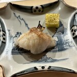 寿し道 桜田 - 白甘鯛　松茸巻き　焼き物　祖父江の銀杏餅