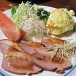 唐沢鉱泉 - 夕食（鴨ロース）