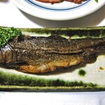 唐沢鉱泉 - 夕食（ニジマスの甘露煮）