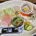 唐沢鉱泉 - 朝食（ハム 他）