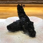 320344860 - 穴子の竹炭揚げ