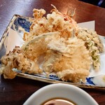 利久庵 - 海老天麩羅盛り合わせ