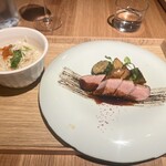 高原レストラン 水空 SUIKUU - メインは合鴨のロディ　ご飯は金目鯛といくらの炊き込みご飯