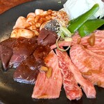 やきにく百済 - 【追加】カルビ 焼レバー ミックスホルモン