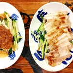 廣東餃子房 伊川谷店 - 棒々鶏と蒸し豚四川ソースがけ