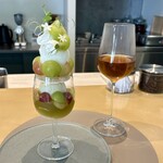 Maison heureux - シャインマスカット／グリーンレモン／龍井茶のパフェ