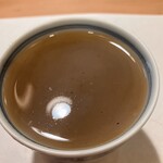 ひろ作 - 濃厚な蕎麦湯割りでーす。