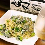 デュプラ デ オロ ヒローズ - ねぎとしらすの和風パスタ、つまみでも〆でも