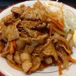 今日海飯店 - 生姜焼きのタレが白米をエンドレスに誘います。
