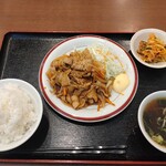 今日海飯店 - 1番の｢生姜焼き定食(ライス大盛り)｣￥950-(税込)をオーダーしました♪