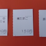 ラーメン金子 - 食券。