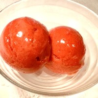 自家製イチゴのソルベ