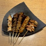 焼きとり 鳥さわ - 焼鳥5本盛（たれ） ¥1,050