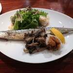 ミスティー オーパース - 秋刀魚のオーブン焼き　キノコソテー＆おろし添え