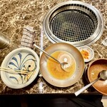 焼肉三恵 - きれいに完食。でもまたこの組み合わせで食べたいです。