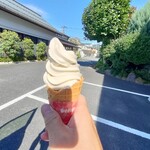 めん工房さかい - 料理写真:そばソフトクリーム　453円