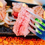 シカ肉レストラン あぷかの森 - 3種のステーキ