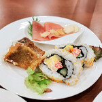 ぐりる屋島 - 生ハムとパルミット、カリフォルニアロール、シイラのガーリックバターソテー