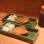 こころや - 鯵フライ 1人前を2皿に分けて