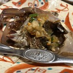 御飯 - 大村湾のワタリガニ醤油漬け