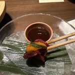 羊と饂飩 - 生しゃぶ雲丹醤油