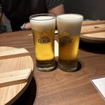 羊と饂飩 - 生ビール（サッポロクラシック）