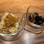 南方中華料理 南三 - 押豆腐、しじみのニンニク醤油漬け