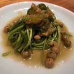 南方中華料理 南三 - 水蓮菜と台湾オリーブ