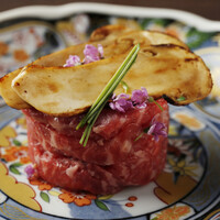 和牛ユッケ＆松茸