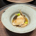 お宿 うち山 - 丸茄子あわび真名鰹の煮卸し