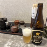 とんかつ 水龍 - ■中瓶（黒ラベル）￥650