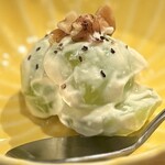鶏けん - マスカルポーネと豆腐を濾して作られてたもの。