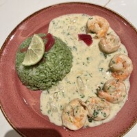 FONDA MEXICANA New York 銀座店 - 大海老のシトラスクレマ "モスキートス"とスピナッチライス