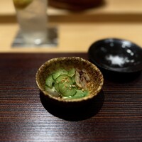 鮨 花おか 渋谷 - 生のクラゲの酢の物