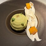 銀座 レカン - 青マンゴーとバジルのスフレグラス