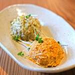 AJIKA Georgian Bistro and Wine Bar - クラシック アチャルリ・ハチャプリ セット 1900円 のねぎ プハリ、ニンジン プハリ