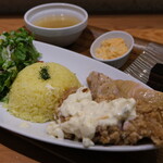 SETOUCHI檸檬食堂 - コンビプレート 980円 の鶏の檸檬マリネ焼き、チキン南蛮