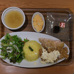 SETOUCHI檸檬食堂 - コンビプレート 980円 の鶏の檸檬マリネ焼き、チキン南蛮