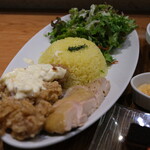 SETOUCHI檸檬食堂 - コンビプレート 980円 の鶏の檸檬マリネ焼き、チキン南蛮