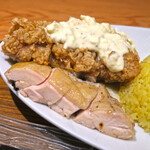 SETOUCHI檸檬食堂 - コンビプレート 980円 の鶏の檸檬マリネ焼き、チキン南蛮