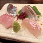 酒盃 - 鯛、鮃、ソイ、秋刀魚